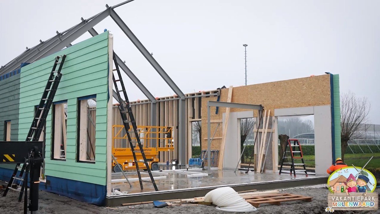 Wandplaatsing van de gebouwen